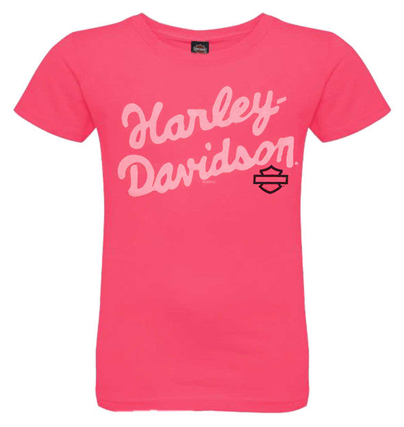 Harley-Davidson Little Girls Beauty Script Short Sleeve Tee