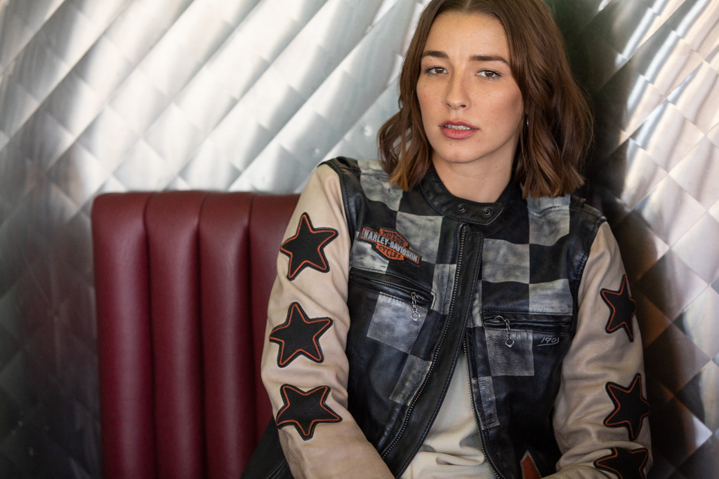 Harley-Davidson Women's Vintage Racing-Style Casual Leather Jacket