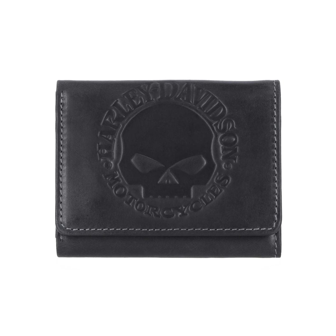 Harley-Davidson Willie G Snap Trifold Wallet - Black