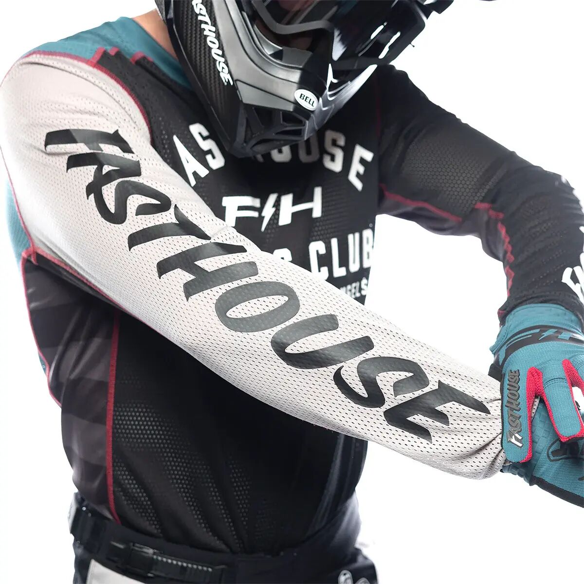 Fasthouse Grindhouse Air-Cooled Club MX Jersey - Black/Teal