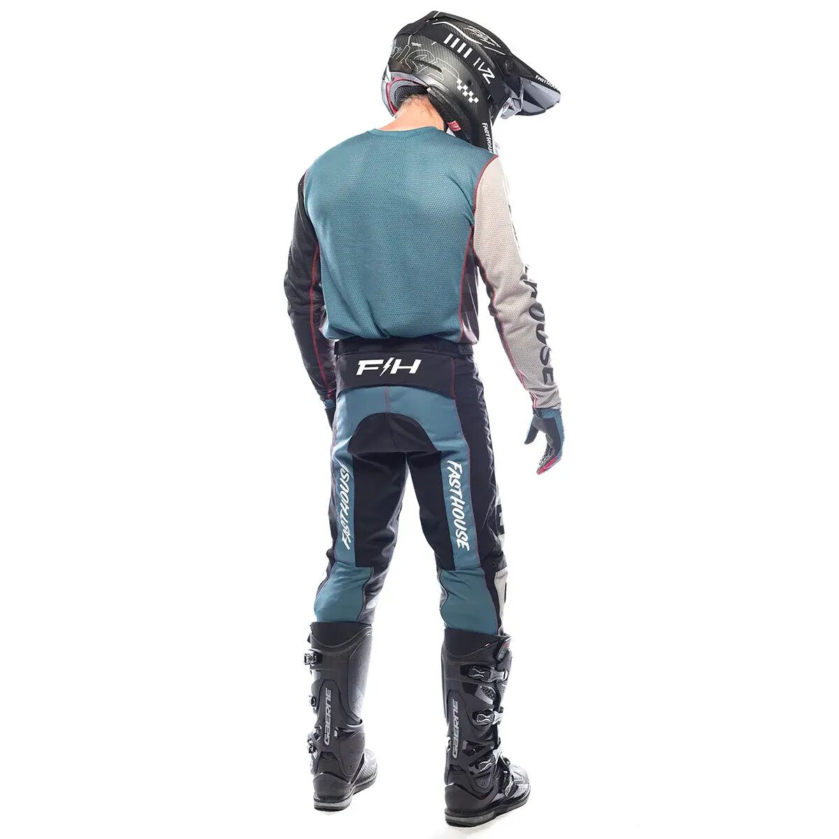 Fasthouse Grindhouse Air-Cooled Club MX Jersey - Black/Teal