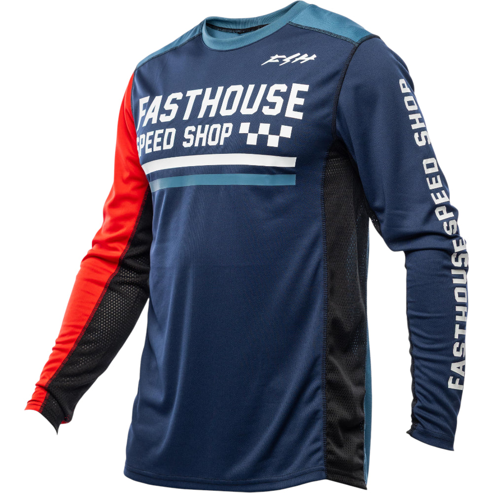 Fasthouse 2025 Grindhouse Hudson Jersey - Blue/Red