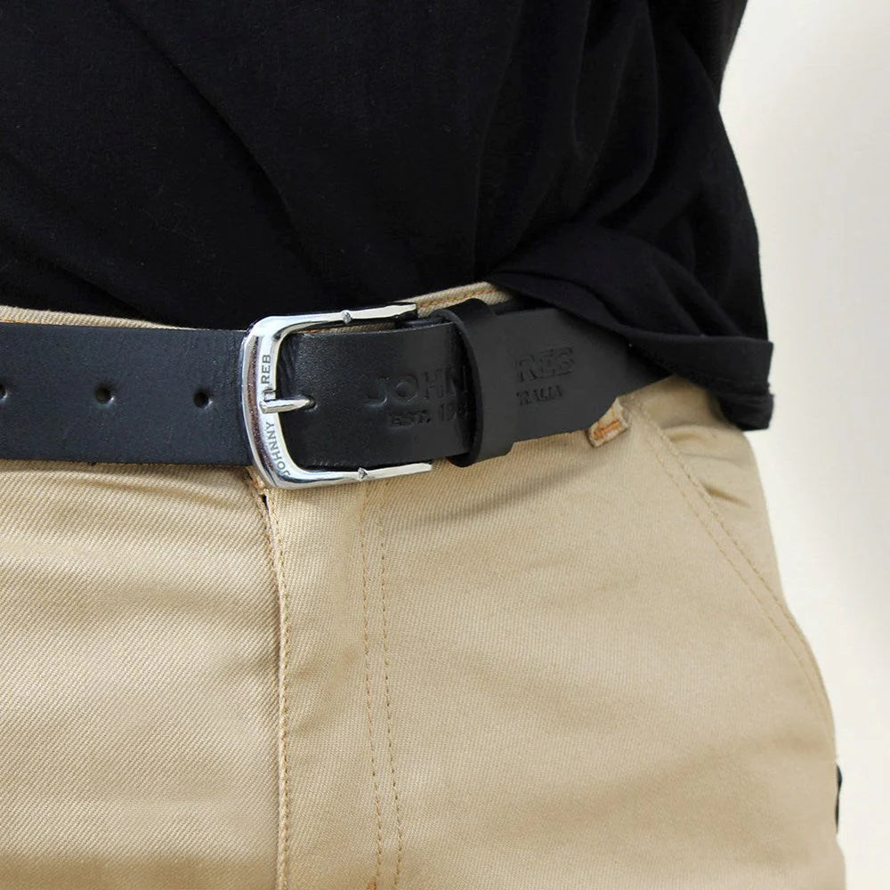 Johnny Reb 1984 Leather Belt - Black