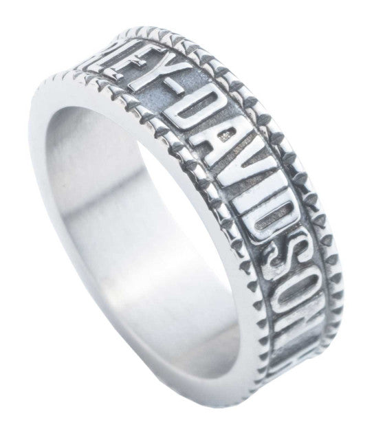 Harley-Davidson Men's Engraved Raised H-D Logo Ring