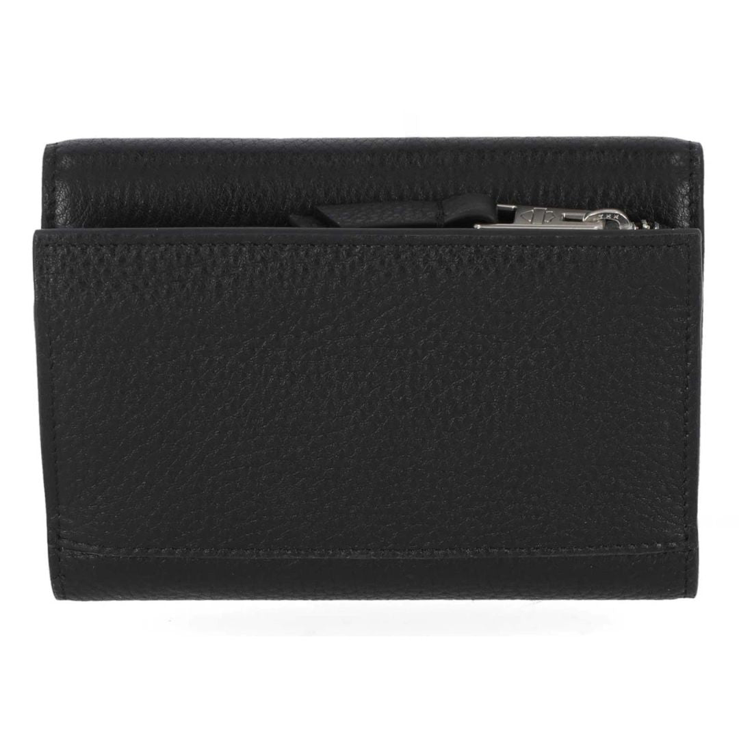 Harley-Davidson Women's Pebble Leather Bar & Shield Billfold Wallet - Black