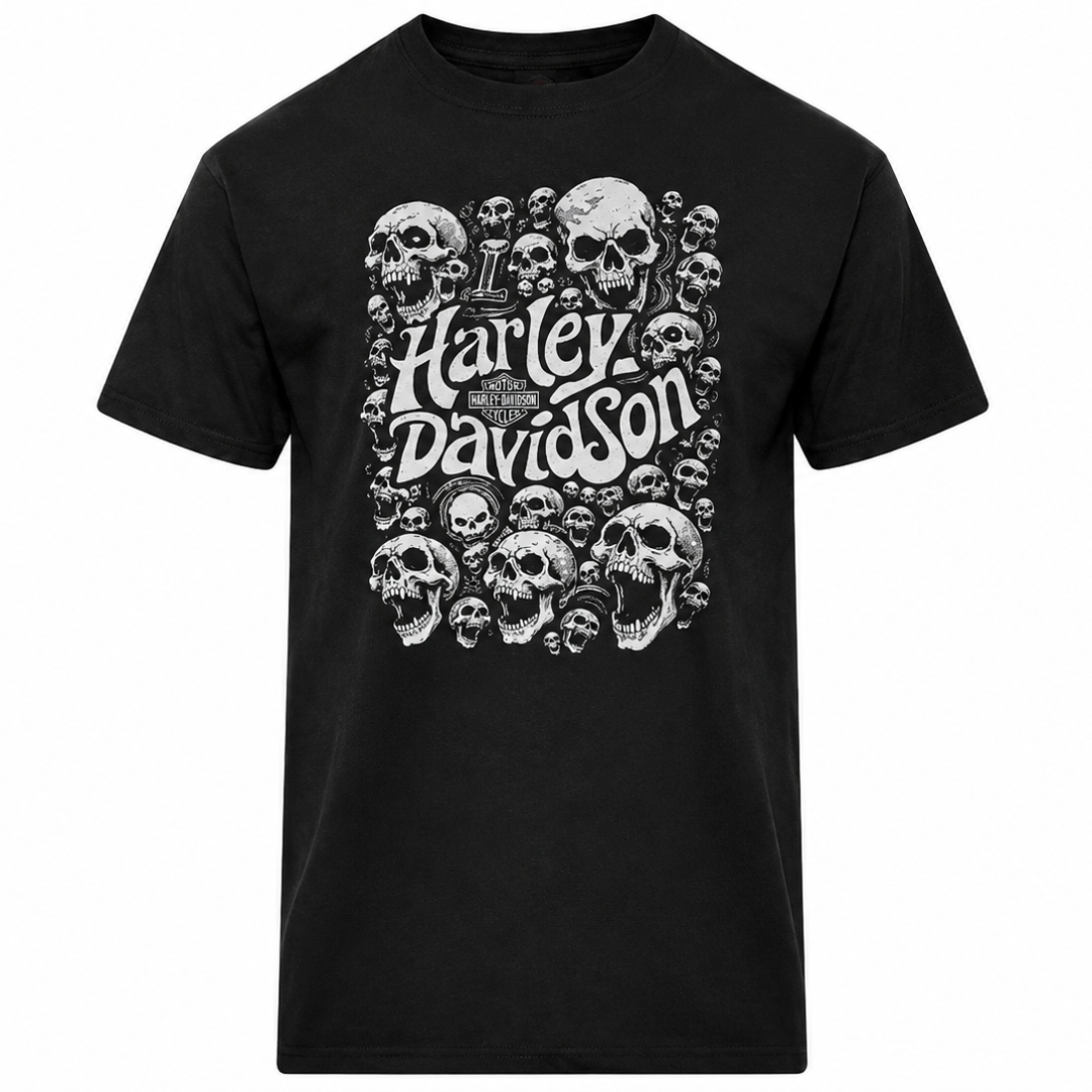 V-Twins x Harley-Davidson Men's Psychedelic T-Shirt - Black