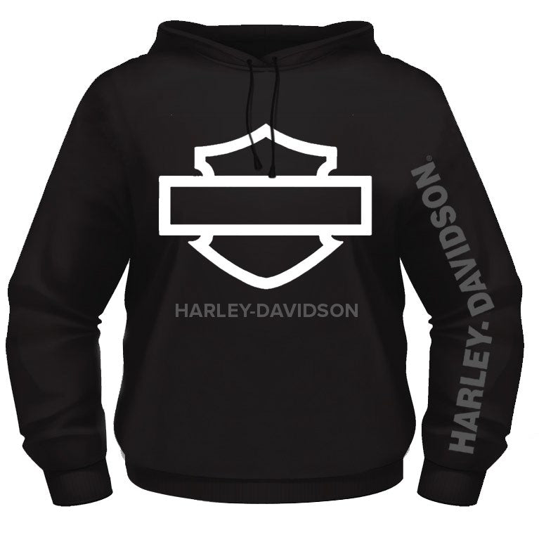 V-Twins x Harley-Davidson B&S Outline Black Hoodie