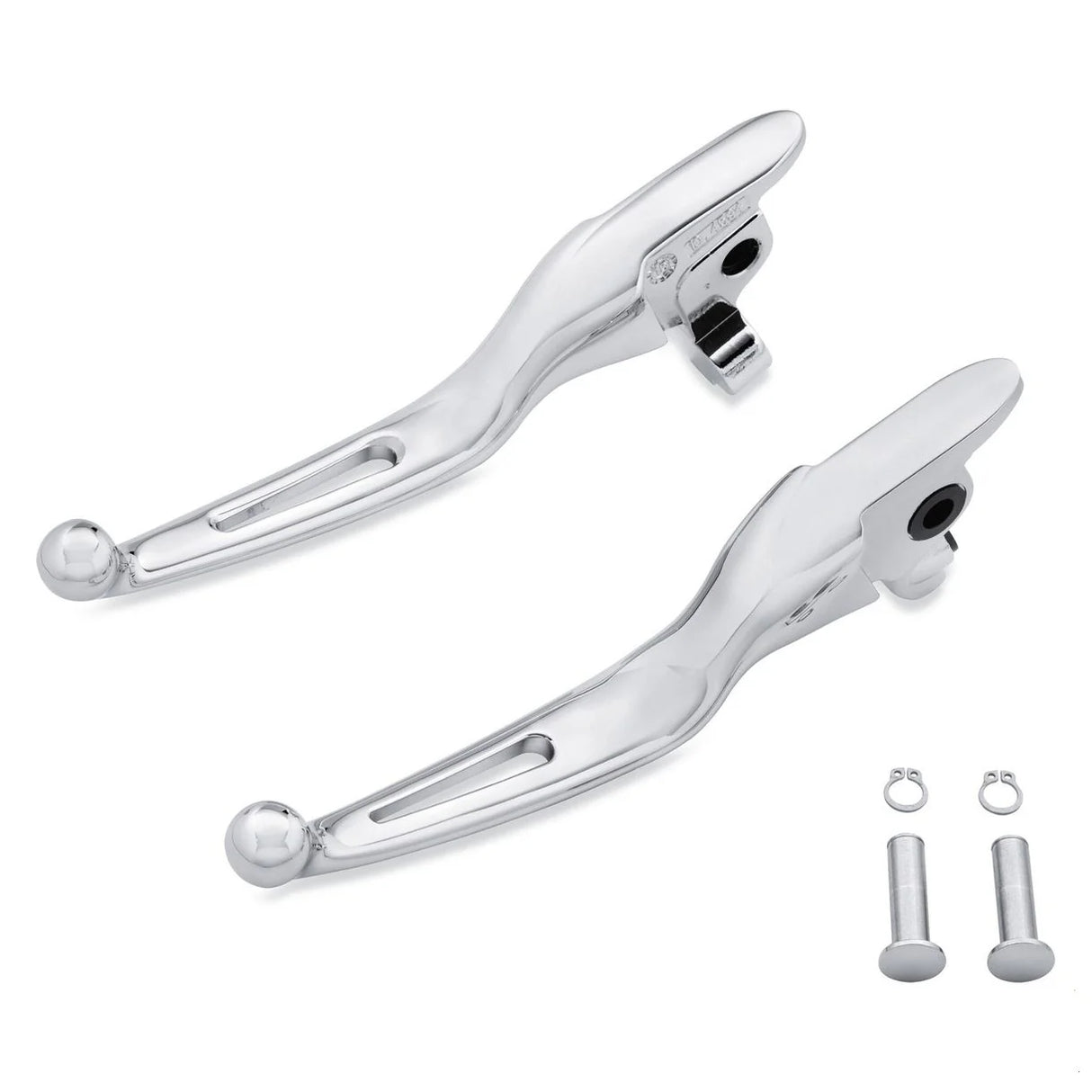 Harley-Davidson Slotted Hand Control Lever Kit - Chrome