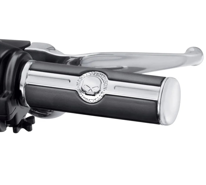 Harley-Davidson Willie G Skull Handgrips - Chrome