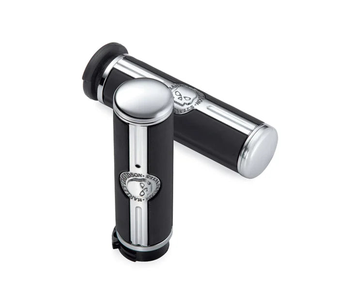 Harley-Davidson Willie G Skull Handgrips - Chrome