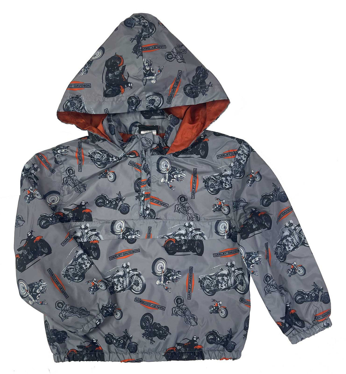 Harley-Davidson Kids 1/4 Zip Printed Windbreaker