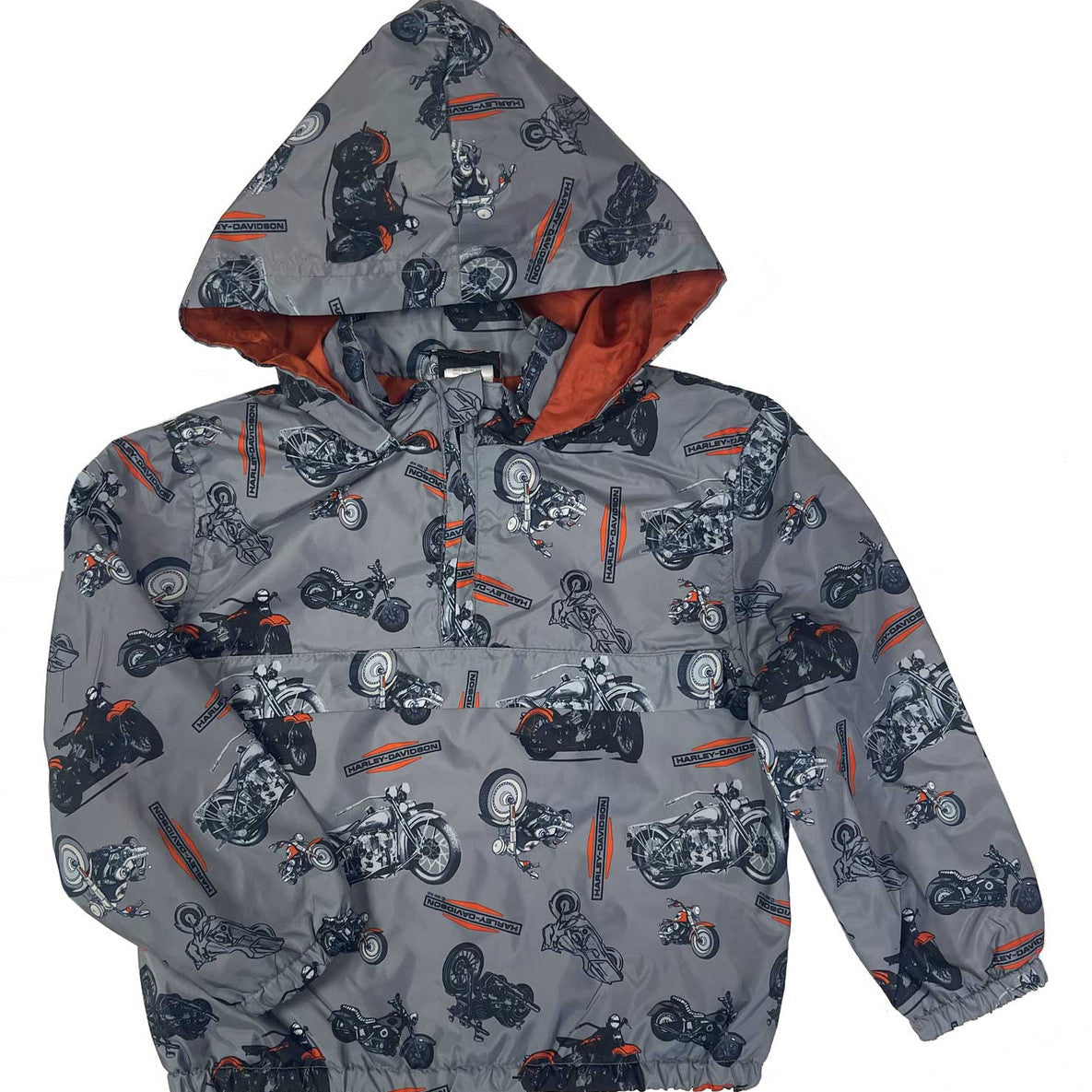 Harley-Davidson Kids 1/4 Zip Printed Windbreaker