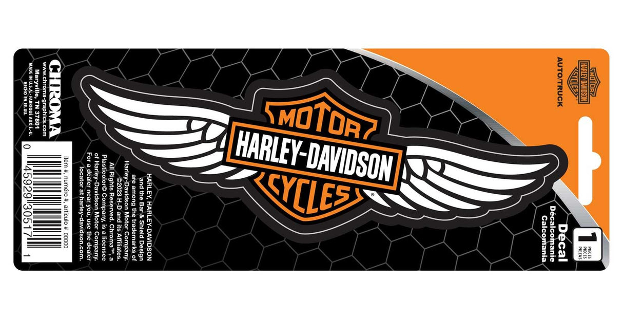 Harley-Davidson Wings B&S Vinyl Decal