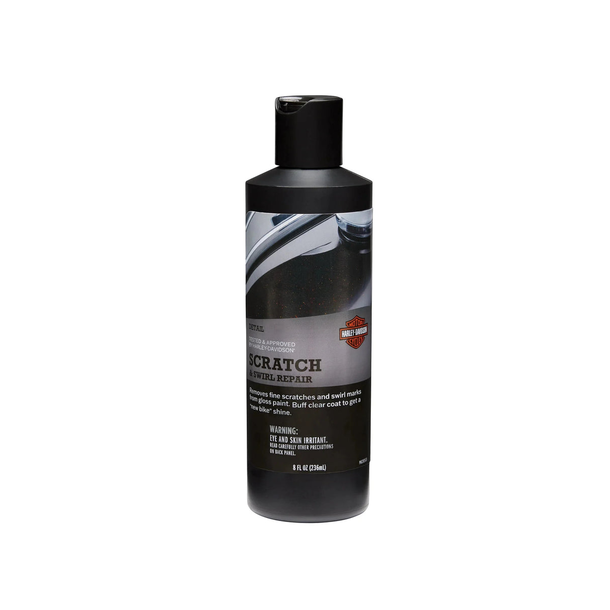 Harley-Davidson scratch repair product bottle on a white background