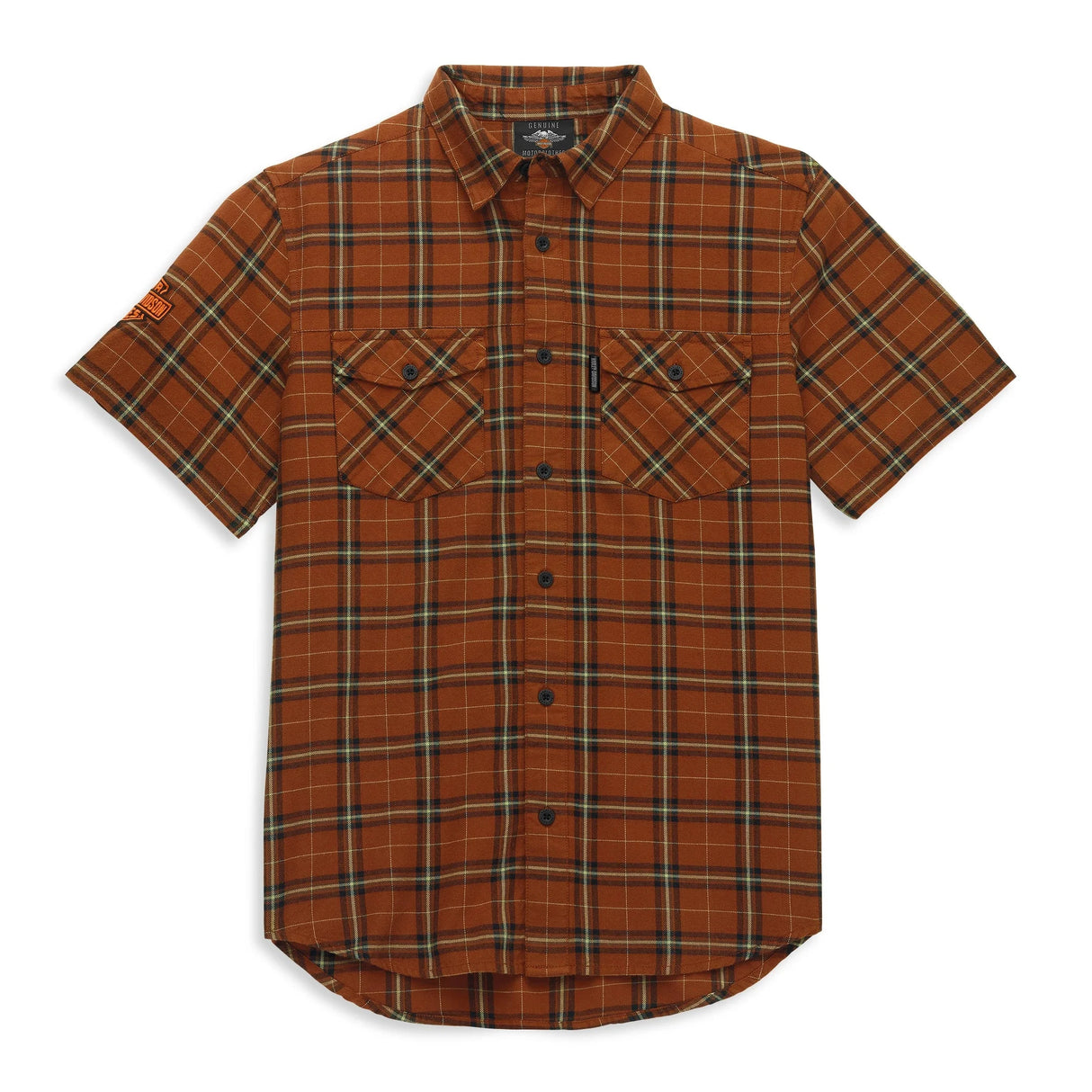 Harley-Davidson Men's Embroidered Graphic Plaid Shirt