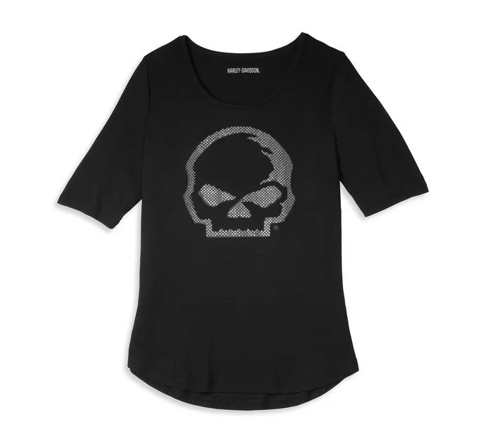 Harley-Davidson Women's Willie G Skull Scoop Neck T-Shirt