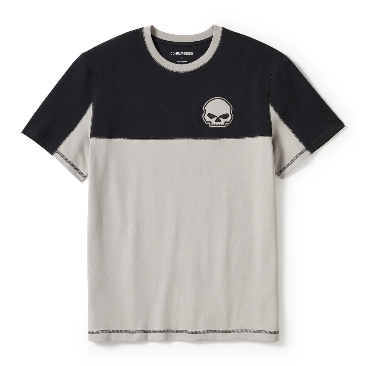 Harley-Davidson Men's Willie G Skull Colorblock Short Sleeve Tee