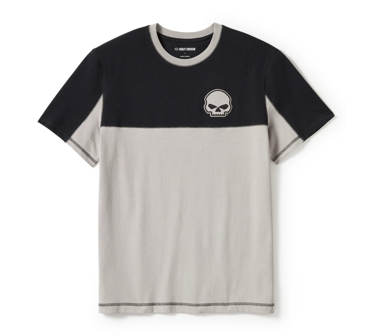 Harley-Davidson Men's Willie G Skull Colorblock Short Sleeve Tee