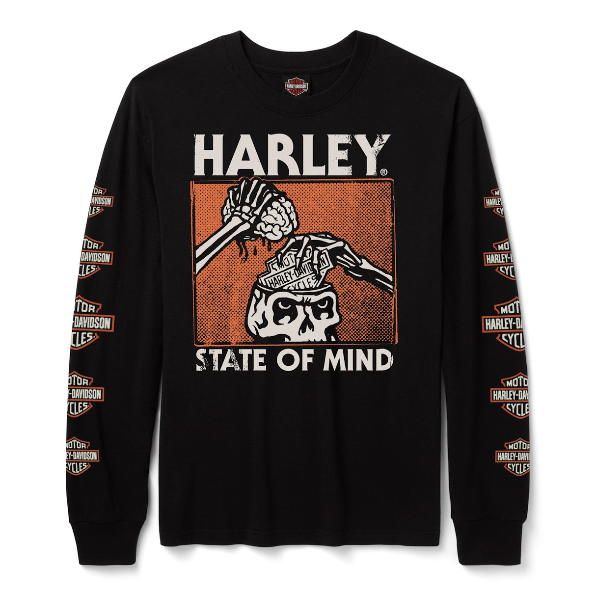 Harley-Davidson Men's State of Mind Long Sleeve T-Shirt - Black