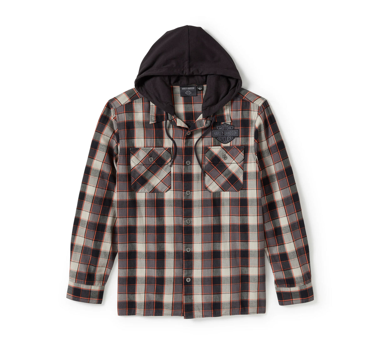 Harley-Davidson Men's Metal Bound Long Sleeve Hooded Shirt