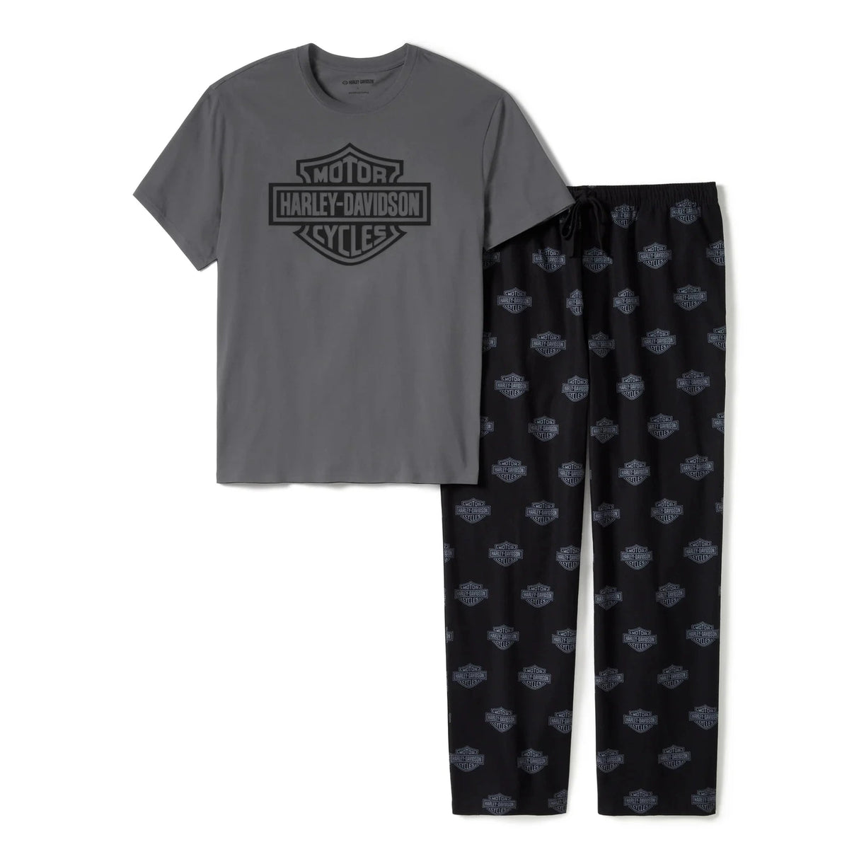 Harley-Davidson Men's Bar & Shield Pajama Pants Set - Charcoal