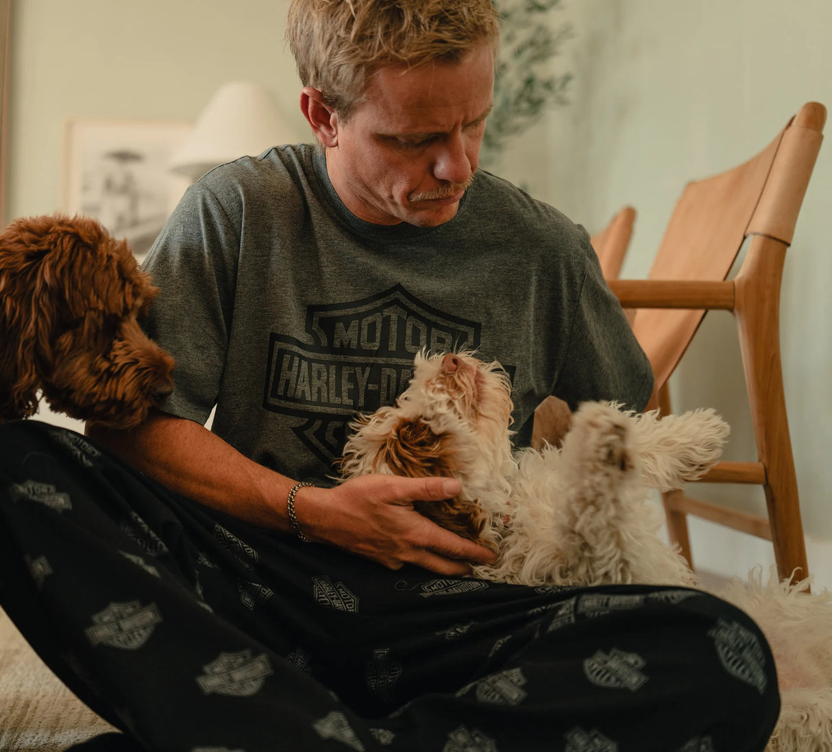 Harley-Davidson Men's Bar & Shield Pajama Pants Set - Charcoal