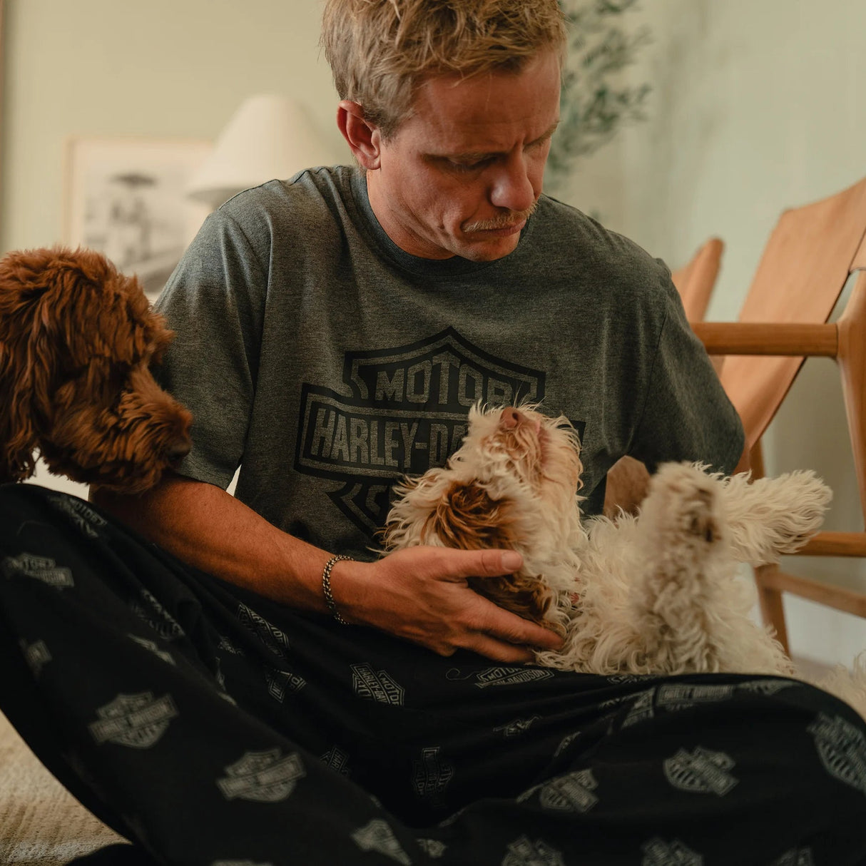 Harley-Davidson Men's Bar & Shield Pajama Pants Set - Charcoal