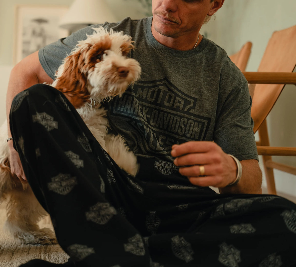 Harley-Davidson Men's Bar & Shield Pajama Pants Set - Charcoal