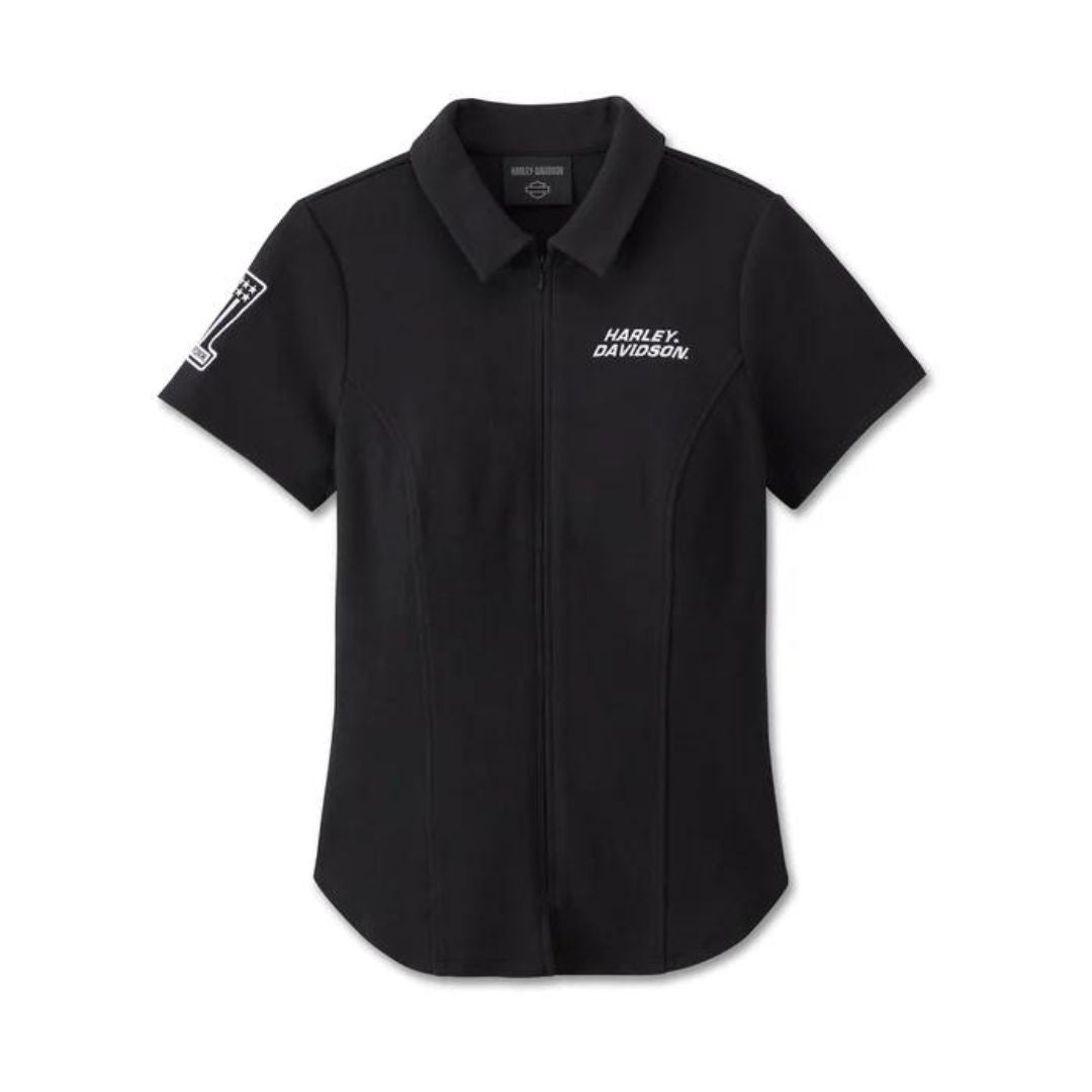 Harley-Davidson Women's #1 Racing Zip Front Top