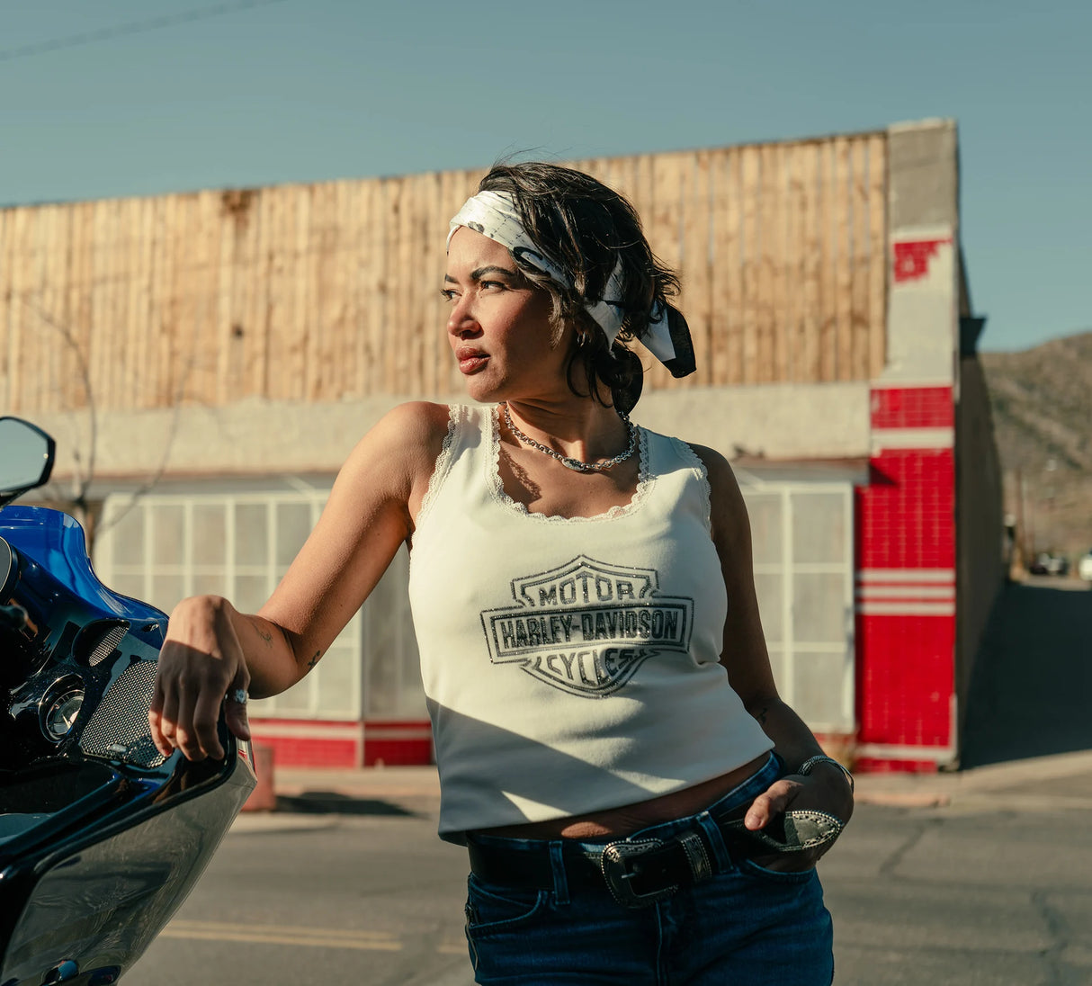 Harley-Davidson Women's Essential Bling Lace Trim Tank