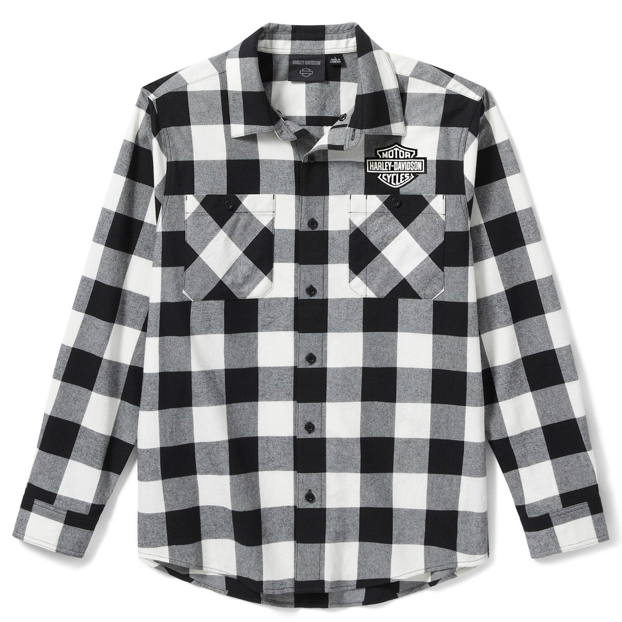Harley-Davidson Men's Woven Shirt - Black/Off White