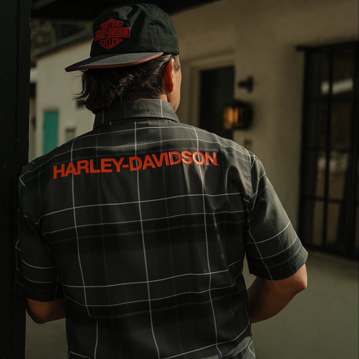 Harley-Davidson Men's TECH Coolmax Plaid Shirt - Asphalt & Black