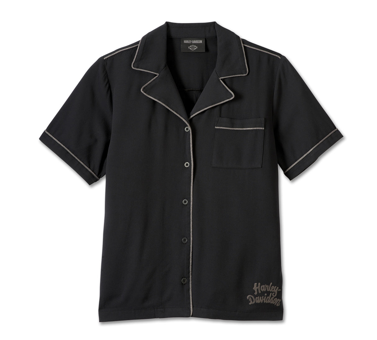 Harley-Davidson Women's Club Crew Contrast Piping Shirt