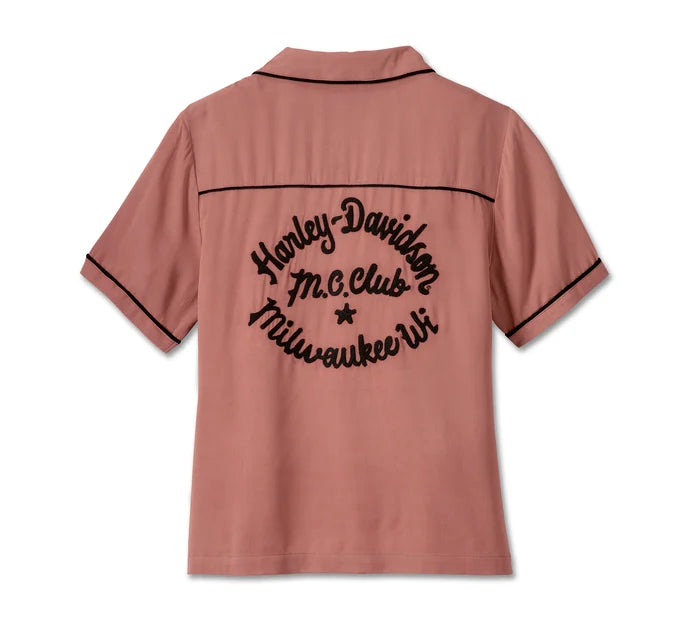 Harley-Davidson Women's Club Crew Contrast Piping Shirt
