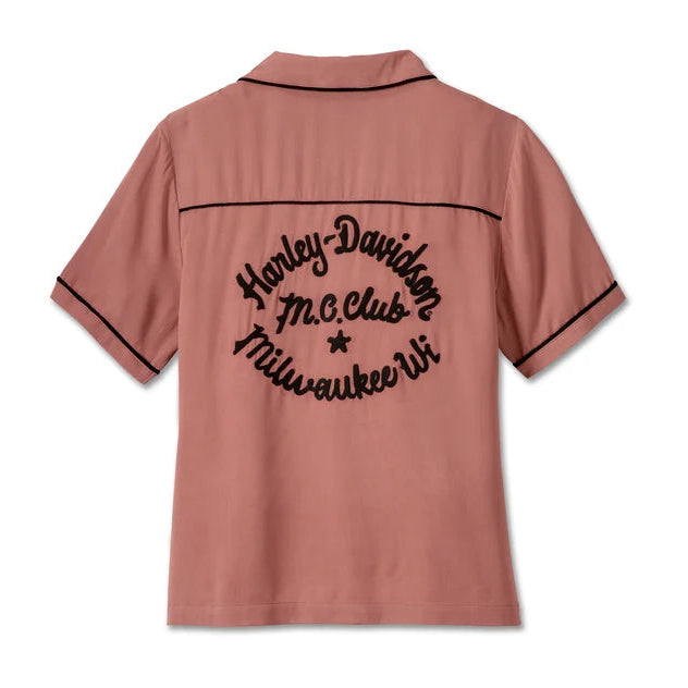 Harley-Davidson Women's Club Crew Contrast Piping Shirt