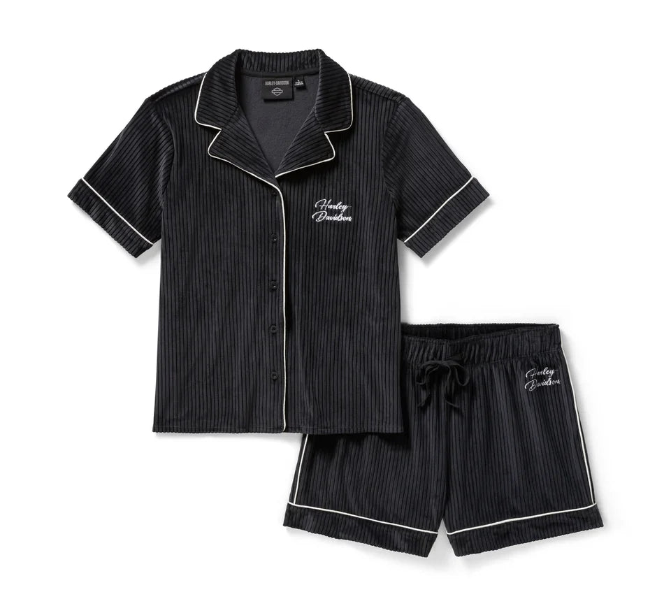 Harley-Davidson Women's Velour Pajama Short Set