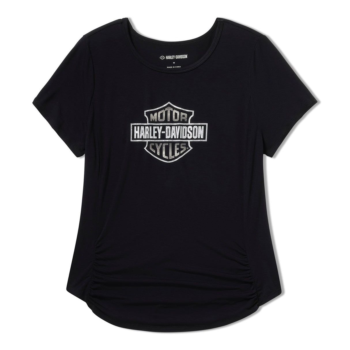 Harley-Davidson Women's Beveled Bar & Shield Bling Top - Black