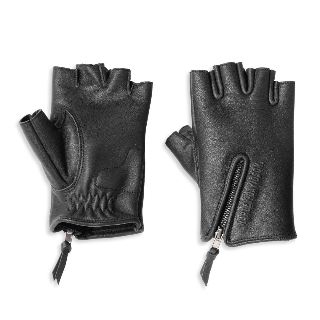 Harley-Davidson Women's Edge Cut Fingerless Leather Gloves