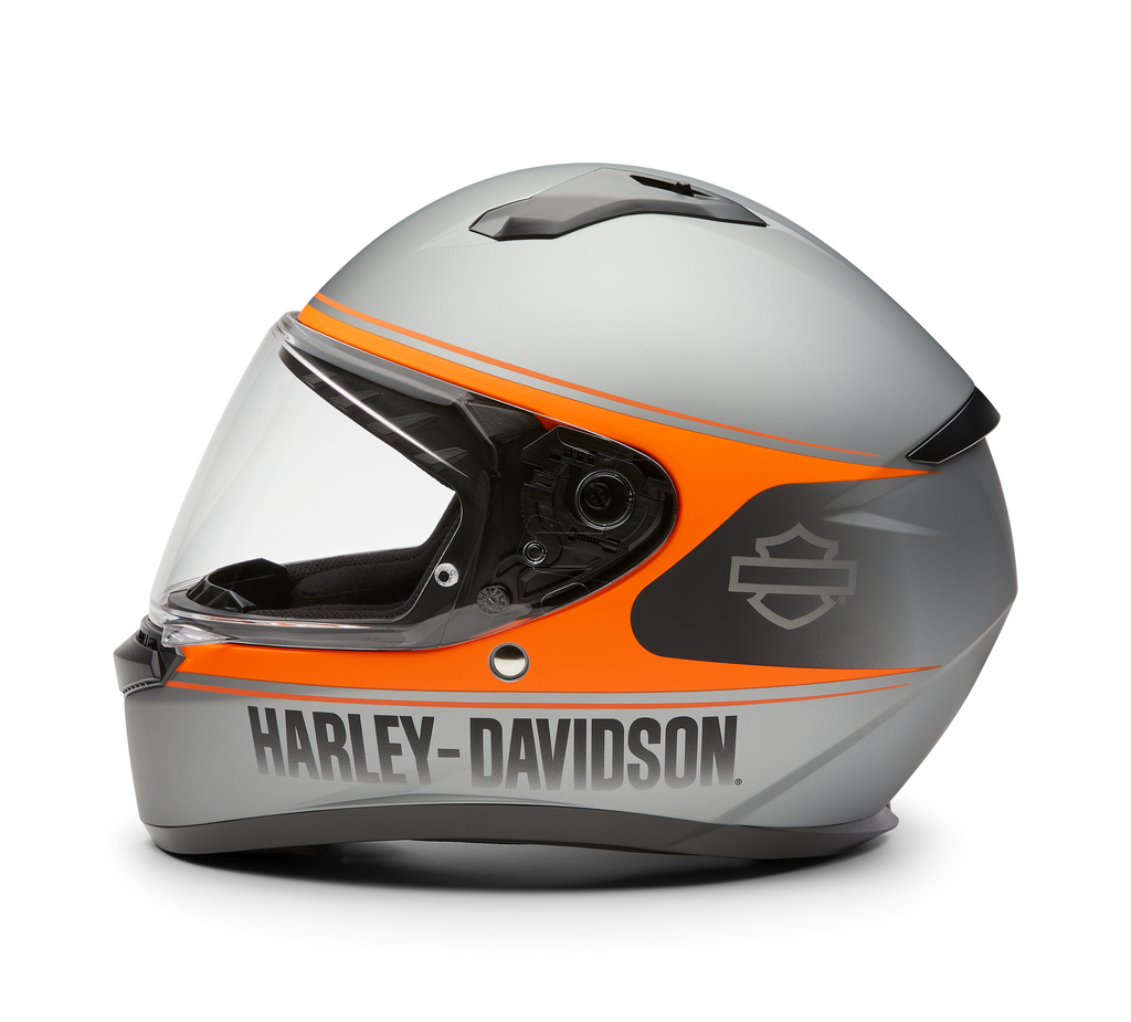 Harley-Davidson Velo H34 Matte Helmet - Gray & Orange
