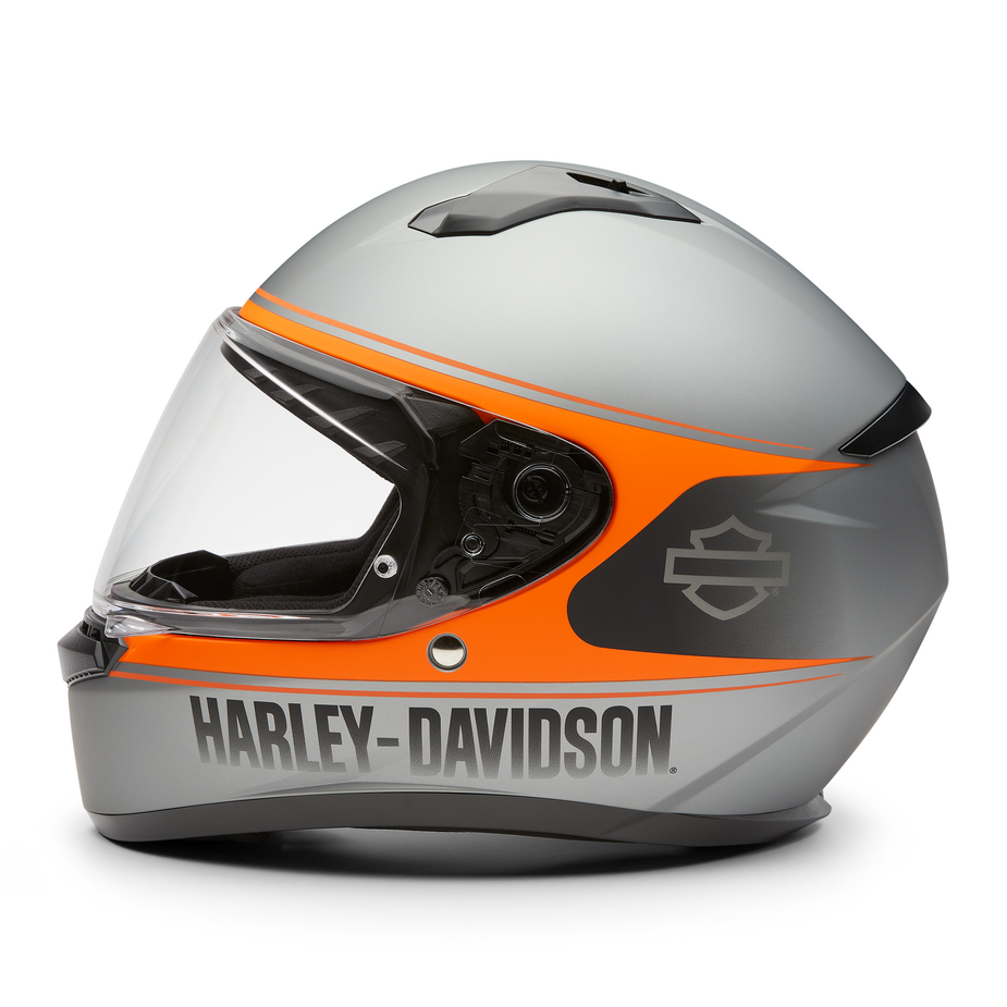 Harley-Davidson Velo H34 Matte Helmet - Gray & Orange