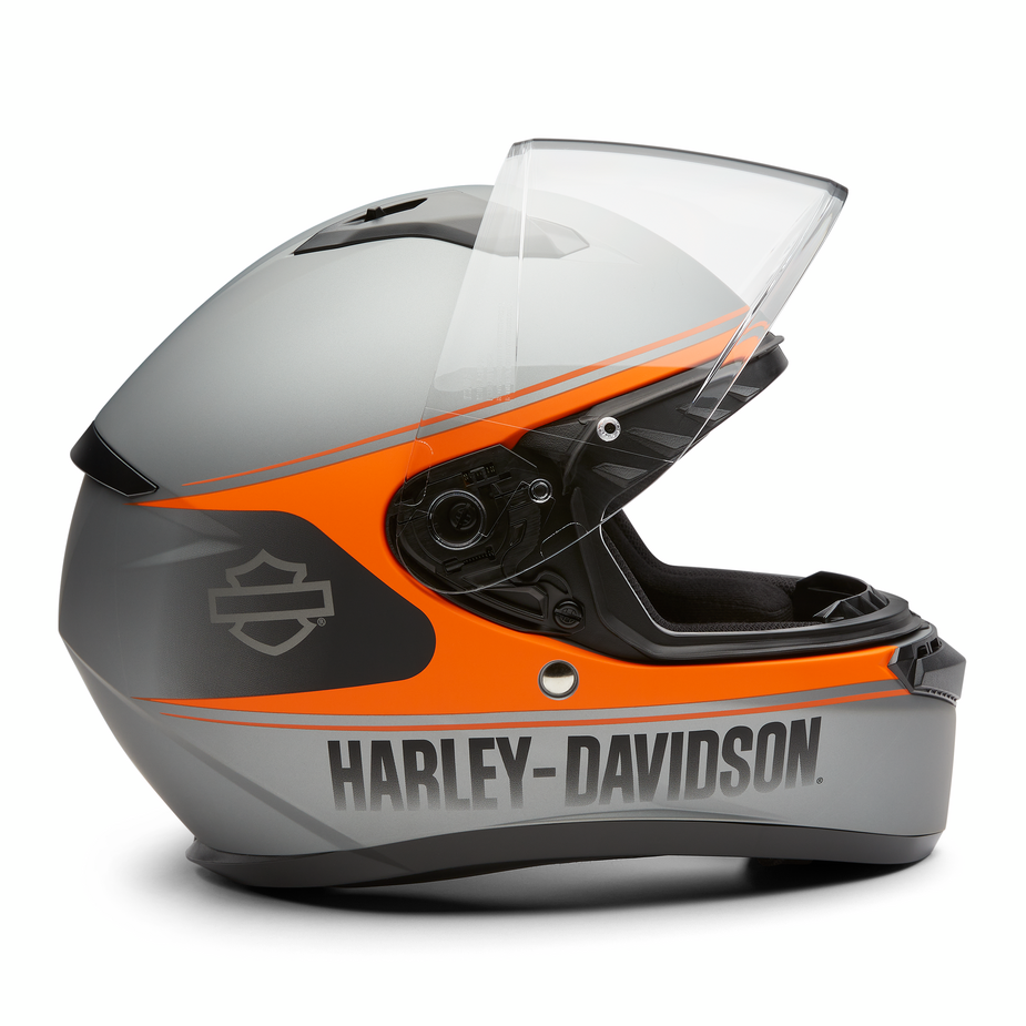 Harley-Davidson Velo H34 Matte Helmet - Gray & Orange
