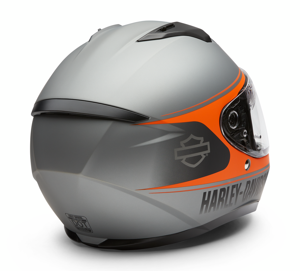 Harley-Davidson Velo H34 Matte Helmet - Gray & Orange
