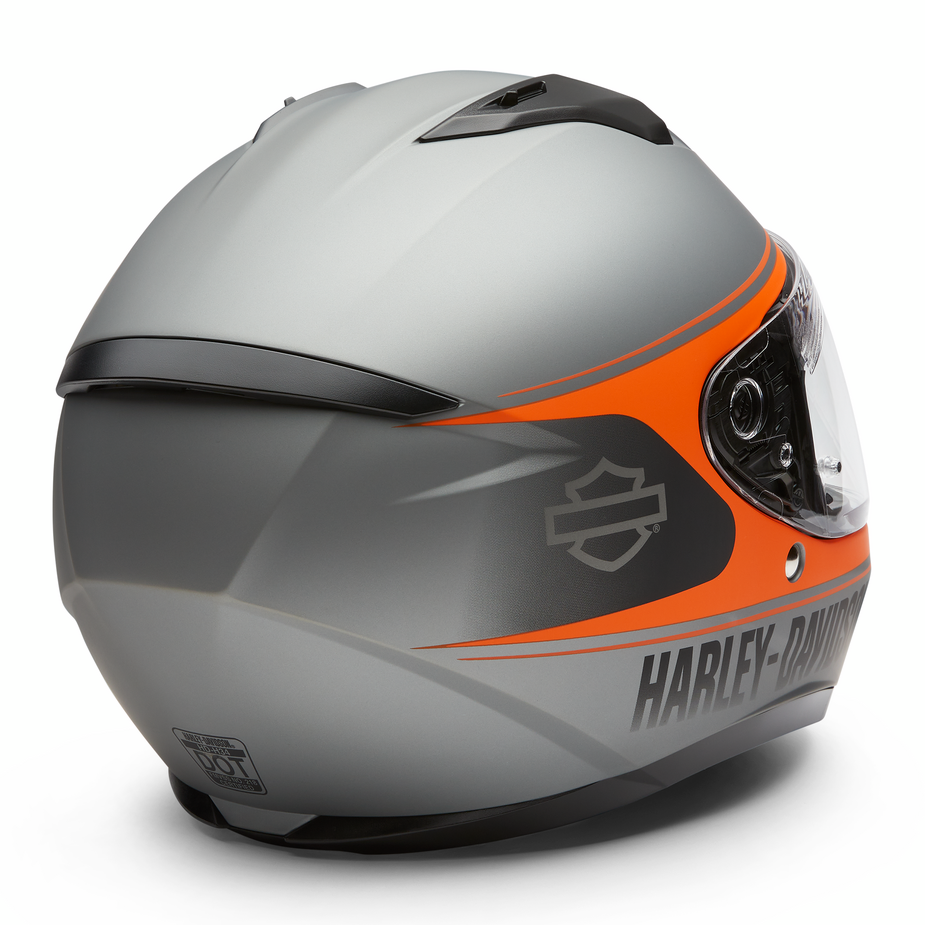 Harley-Davidson Velo H34 Matte Helmet - Gray & Orange