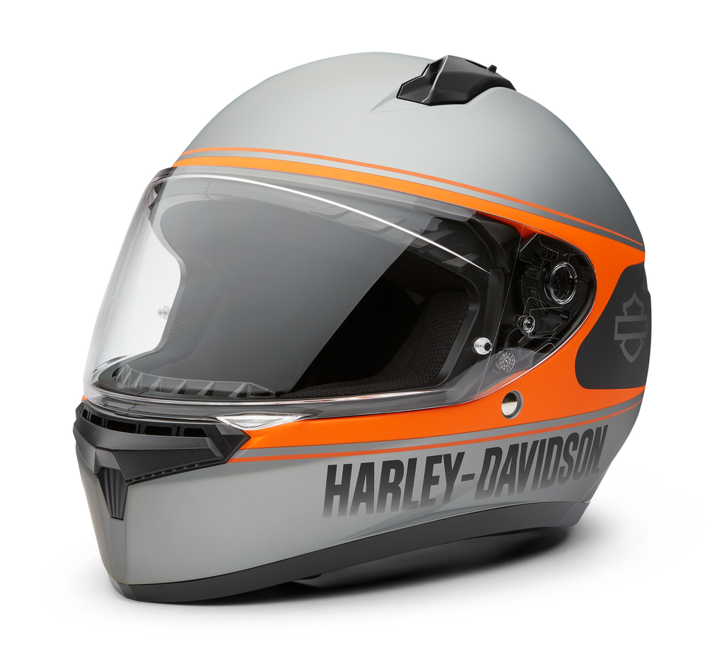 Harley-Davidson Velo H34 Matte Helmet - Gray & Orange