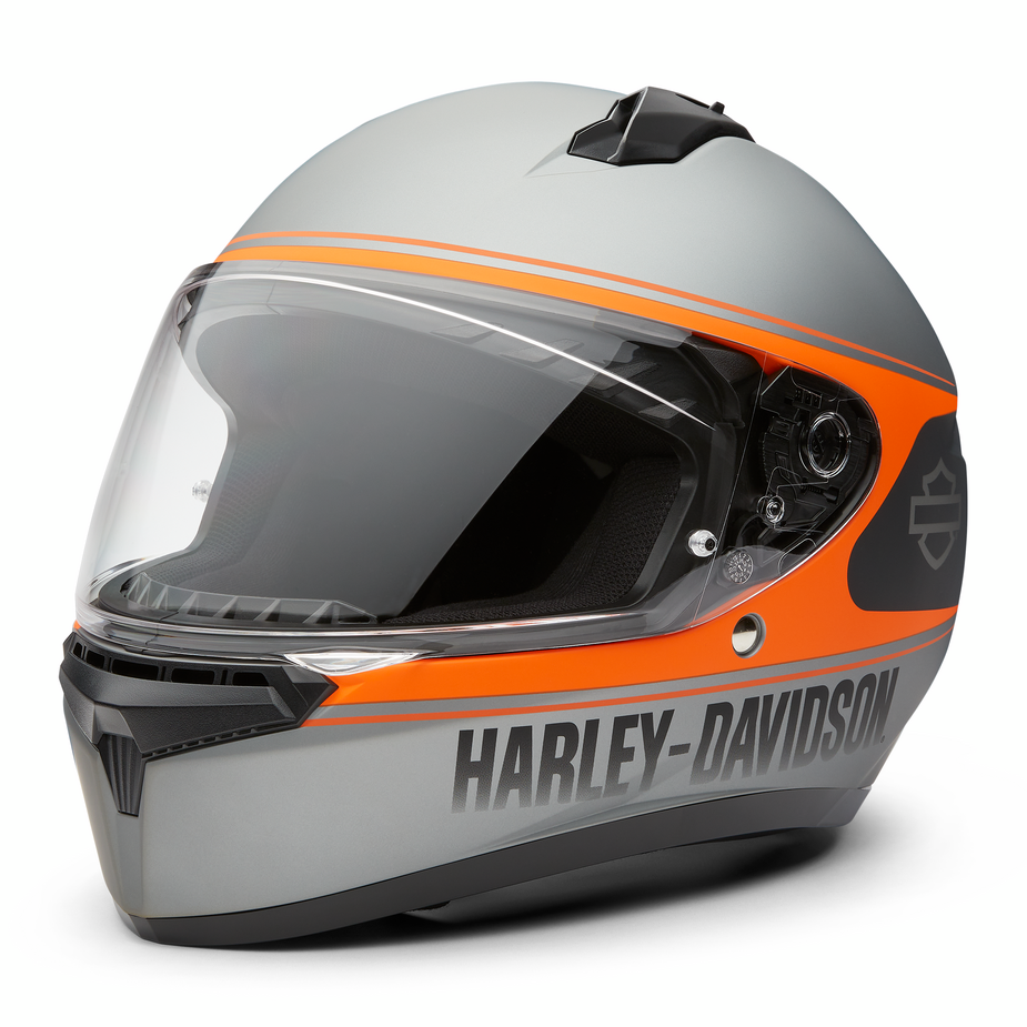 Harley-Davidson Velo H34 Matte Helmet - Gray & Orange