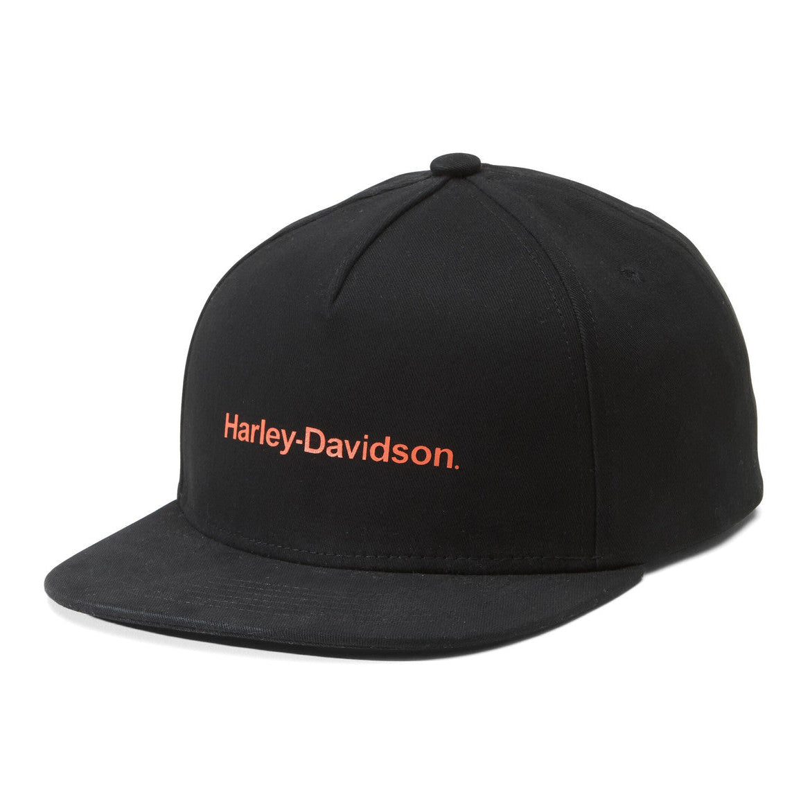 Black Harley-Davidson cap on a white background