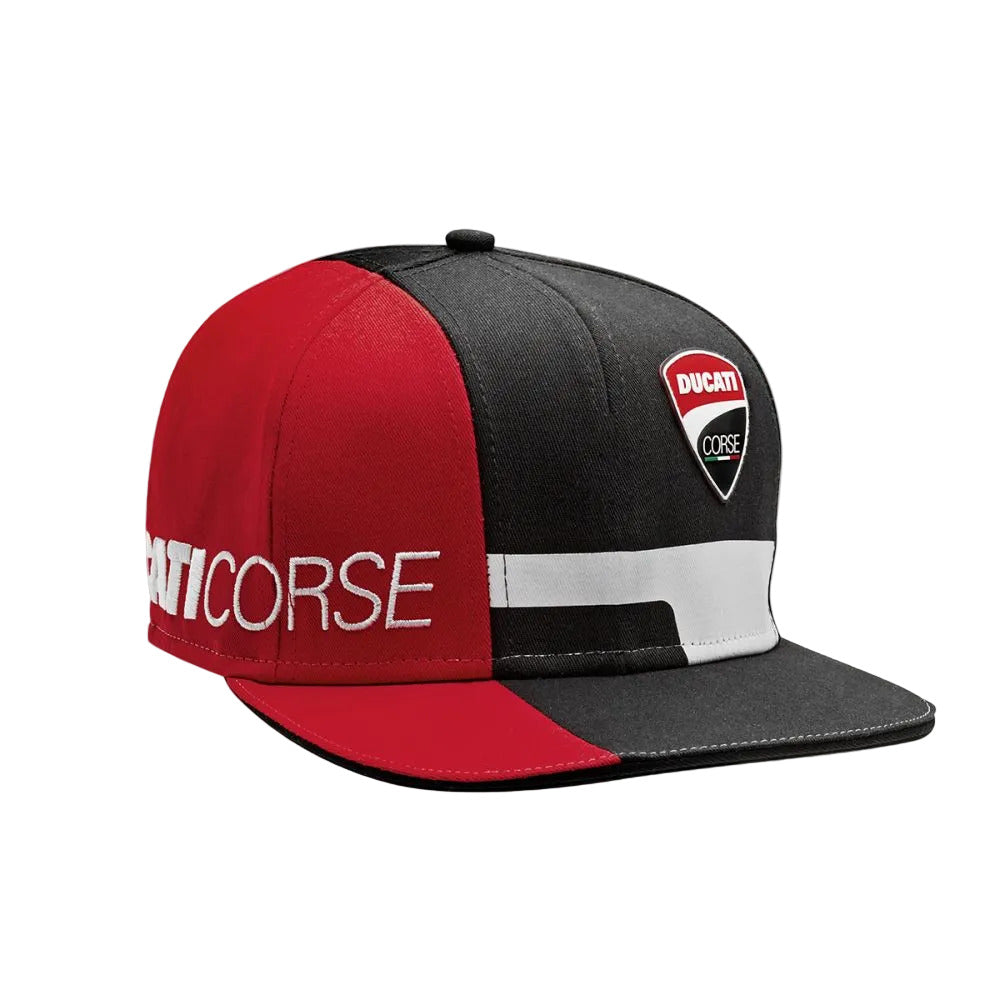 Ducati Corse Track Cap - Black/White/Red
