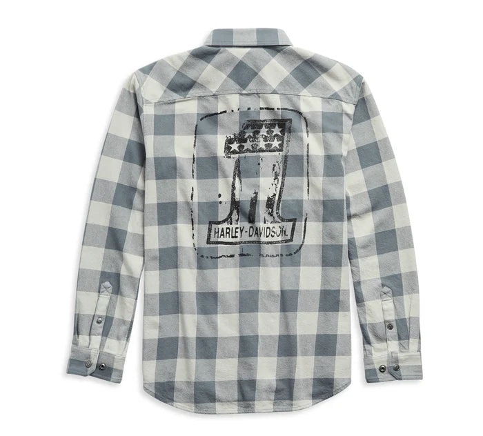 Harley-Davidson Men's #1 Logo Plaid Shirt