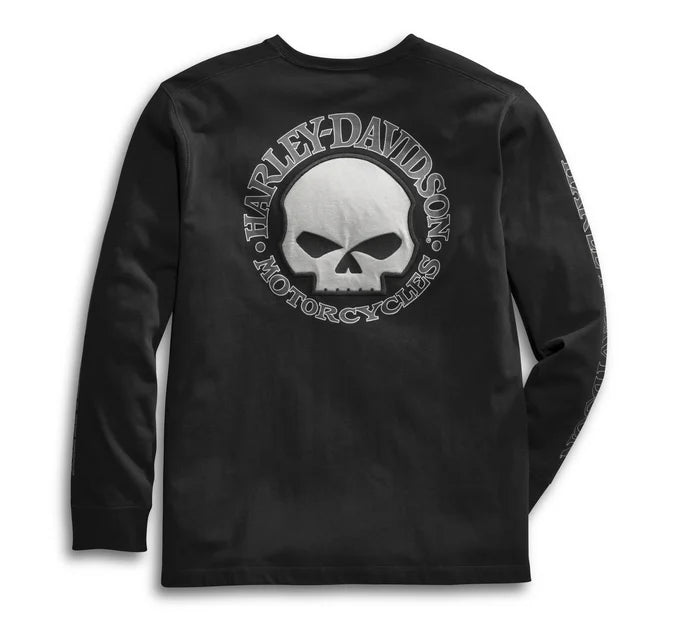 Harley-Davidson Men's Willie G Skull Long Sleeve T-Shirt