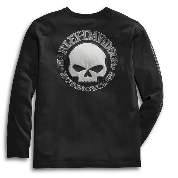 Harley-Davidson Men's Willie G Skull Long Sleeve T-Shirt